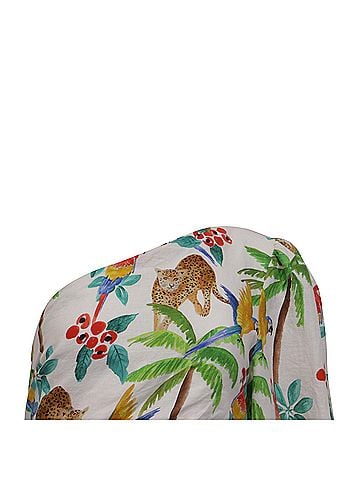 FARM Rio Farm Rio Tropical Paradise One Shoulder Midi Dress in Multicolor Linen (view 2)