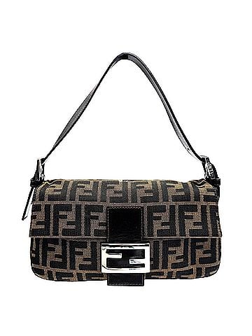Fendi FENDI Zucca Mamma Bucket Canvas Leather Brown Handbag Pouch for Women - Daily Use (view 1)