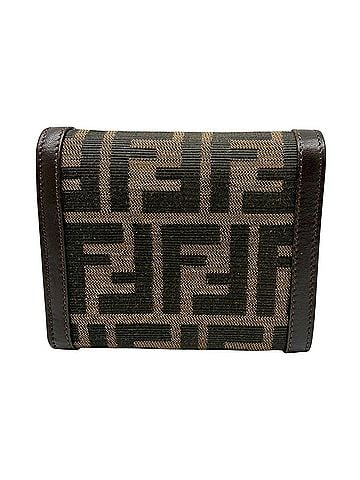 Fendi FENDI Zucca Tri-fold Wallet, Fabric Leather, Canvas, Brown, Compact Women's/Men's (view 2)