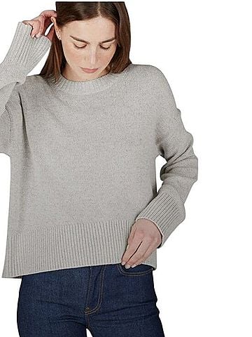 Everlane The Boxy Everyday Cotton Crewneck Sweater Casual Sweaters (view 1)