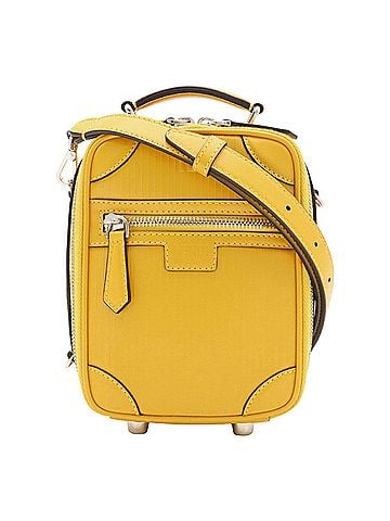 Fendi FENDI FF Travel Handbag Shoulder Bag Leather Yellow 7VA542 (view 2)