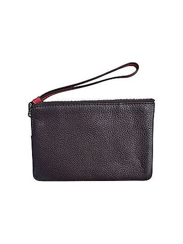 Coach Corner Zip Wristlet Leather Wristlet (view 2)