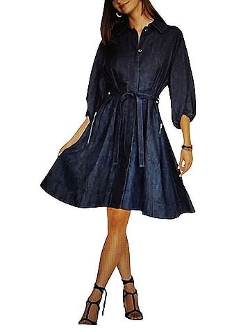 Johnny Was Montaigne denim A-line Casual Dress (view 1)