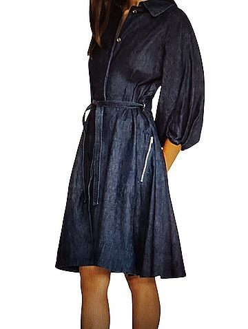 Johnny Was Montaigne denim A-line Casual Dress (view 2)