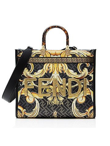 Fendi Fendi x Versace Leather Fendace Sunshine Medium Shopper Tote (view 1)