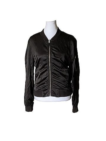Lucky Brand Ruched Bomber Jacket Jacket (view 2)