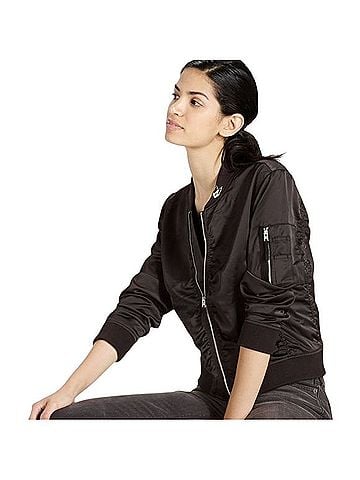 Lucky Brand Ruched Bomber Jacket Jacket (view 1)