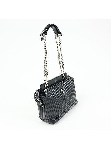 Fendi Dotcom Click Quilted Leather Black Leather Shoulder Bag Bag (view 2)