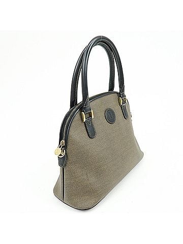 Fendi Vintage Dome Satchel Leather Brown Leather Handbag (view 2)