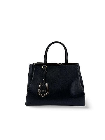 Fendi 2Jours Leather Black Leather Handbag (view 1)