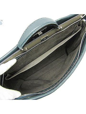 Fendi Monster Selleria Peekaboo Leather Green Leather Handbag (view 2)