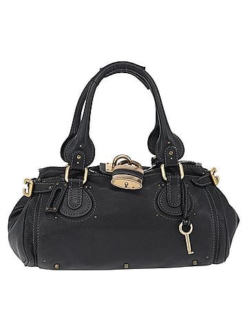 Chloé Paddington Lock Leather Black Leather Handbag (view 1)