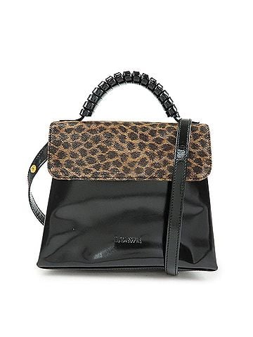 Loewe Vintage Velazquez Top Handle Leather Black Patent_Leather Handbag (view 1)