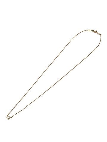 Tiffany & Co. Elsa Peretti Diamonds By The Yard Pendant 18K Yellow Gold With Diamond Gold Yellow_Gold Necklace Jewelry (view 1)