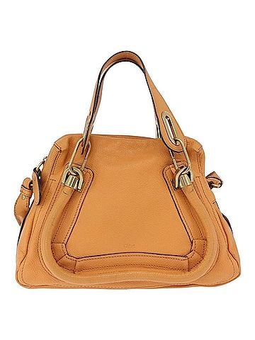 Chloé Paraty Top Handle Leather Orange Leather Handbag (view 1)