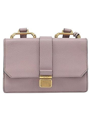 Miu Miu Bicolor Madras Leather Pink Leather Shoulder Bag Bag (view 1)