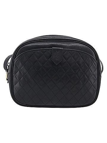 Saint Laurent Vintage Shoulder Bag Leather Black Leather Shoulder Bag Bag (view 1)