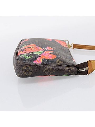Louis Vuitton Pochette Accessoires Limited Edition Monogram Roses Multicolour Canvas Clutche &amp; Pouche Bag (view 2)