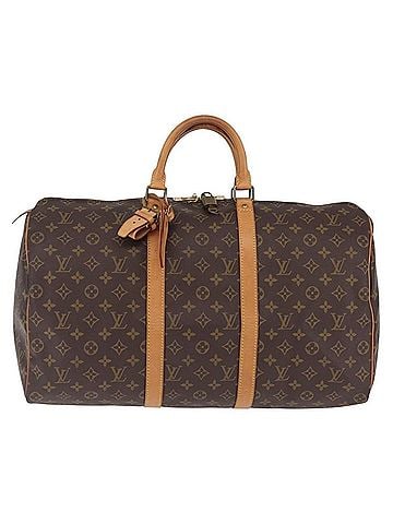 Louis Vuitton Keepall Monogram Canvas Brown Canvas Travel Bag Bag (view 1)
