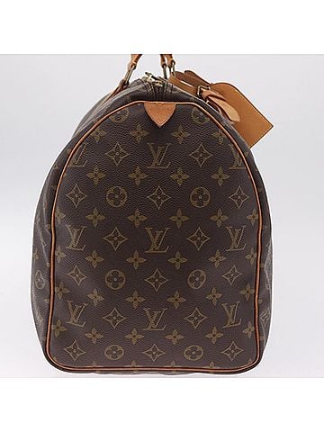 Louis Vuitton Keepall Monogram Canvas Brown Canvas Travel Bag Bag (view 2)