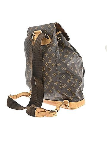 Louis Vuitton Vintage Montsouris Monogram Canvas Brown Canvas Backpack Bag (view 2)