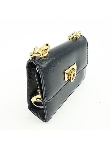 Salvatore Ferragamo Gancini Leather Navy Leather Crossbody Bag Bag (view 2)