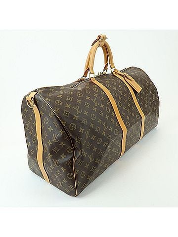 Louis Vuitton Keepall Bandouliere Monogram Canvas Brown Canvas Travel Bag Bag (view 2)