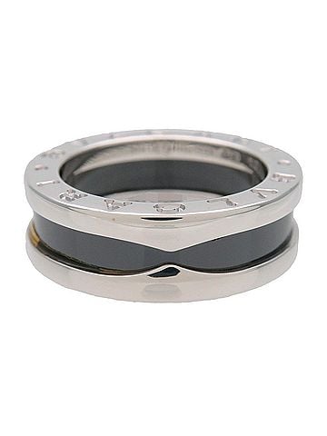Bvlgari Save The Children One Band Sterling Silver And Ceramic Silver Silver Ring Jewelry (view 2)
