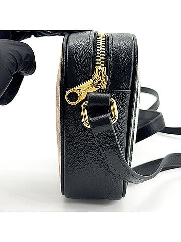Burberry Camera Vintage Check Canvas Black Canvas Handbag (view 2)