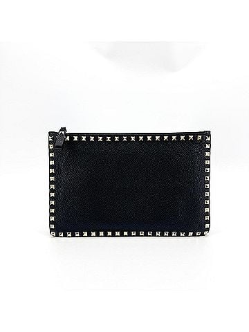 Valentino Garavani Rockstud Pouch Leather With Embossed Detail Black Leather Clutche &amp; Pouche Bag (view 1)