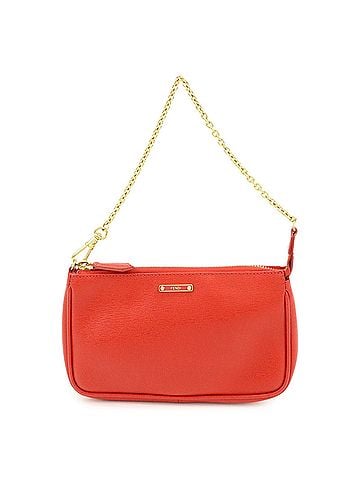 Fendi Chain Pochette Leather Red Leather Clutche &amp; Pouche Bag (view 1)