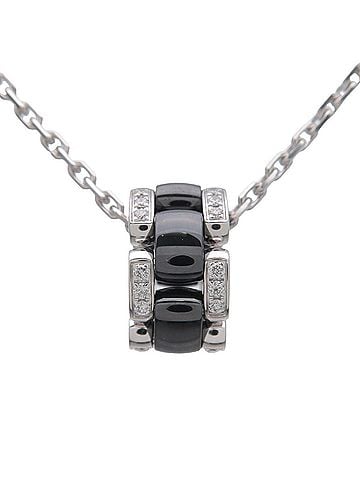 Chanel Ultra Pendant 18K White Gold With Diamonds And Hematite Silver White_Gold Necklace Jewelry (view 2)