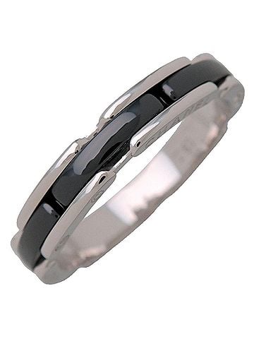 Chanel Ultra Link 18K White Gold With Ceramic Silver White_Gold Ring Jewelry (view 1)