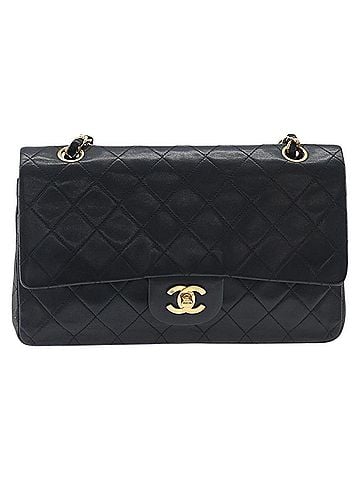 Chanel Timeless - Classic Double Flap Leather Black Leather Handbag (view 1)