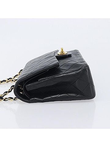 Chanel Timeless - Classic Double Flap Leather Black Leather Handbag (view 2)