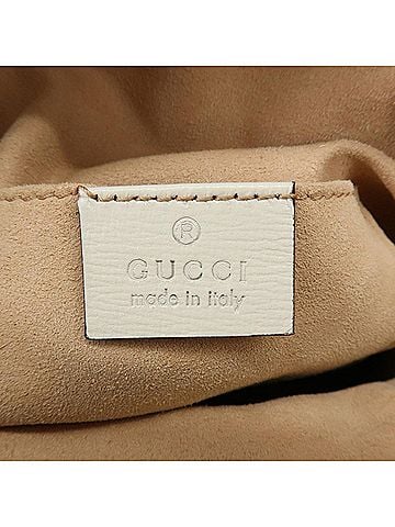 Gucci Horsebit 1955 Bucket Leather Beige Leather Handbag (view 2)
