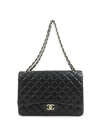 Chanel Jumbo Chain Leather Black Leather Shoulder Bag Bag (view 1)