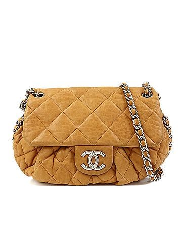 Chanel Chain Around Flap Quilted Leather Brown Leather Handbag (view 1)