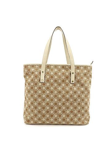 Salvatore Ferragamo Gancini Tote Canvas And Leather Beige Canvas Tote Bag Bag (view 1)