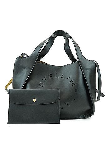Stella McCartney Alter Faux Leather Black Synthetic Tote Bag Bag (view 1)