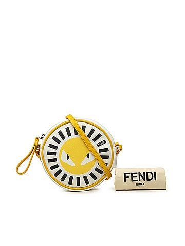Fendi Leather Monster Eyes Round Shoulder Bag (view 2)