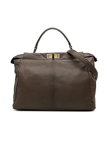 Fendi Large Leather Peekaboo Iconic Satchel (view 1)