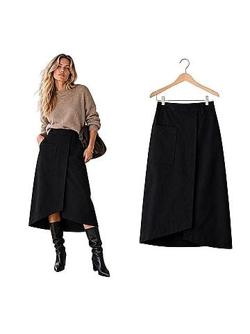 Tibi Asymmetrical Utility Pencil Skirt Skort (view 1)