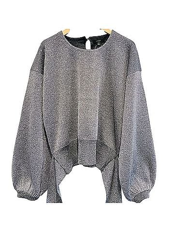 J.Crew Tie-Waist Metallic Crewneck Sweater Pullover Sweater (view 2)