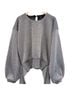 J.Crew Tie-Waist Metallic Crewneck Sweater Pullover Sweater - photo 2