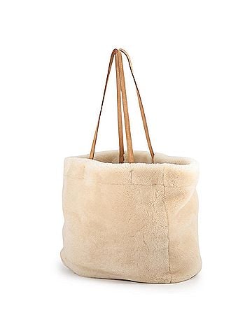 Prada Prada tote bag, shearling suede fur, 1BG597, PRADA handbag, (view 2)