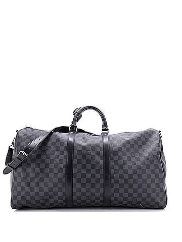 Louis Vuitton Keepall Bandouliere Bag Damier Graphite 55 (view 1)