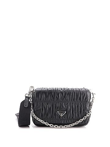 Prada Dual Strap Flap Bag Nappa Gaufre (view 1)