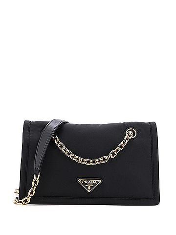 Prada Padded Chain Flap Bag Tessuto Medium (view 1)