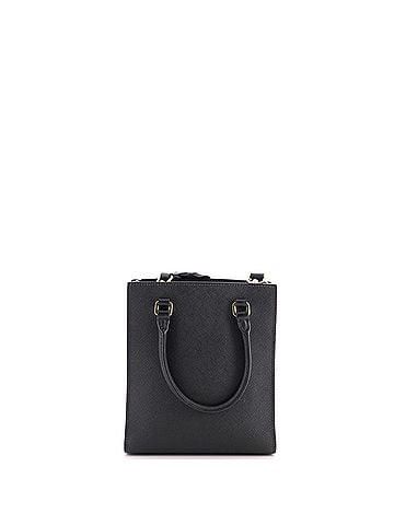 Prada Lux Embossed Logo Tote Saffiano Leather Small (view 2)